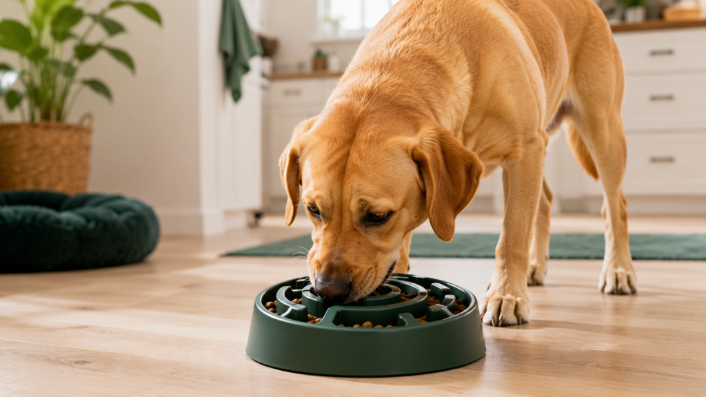 Outward Hound Fun Feeder Slo Bowl Dog Slow Feeder, Drop, Turquoise view 3